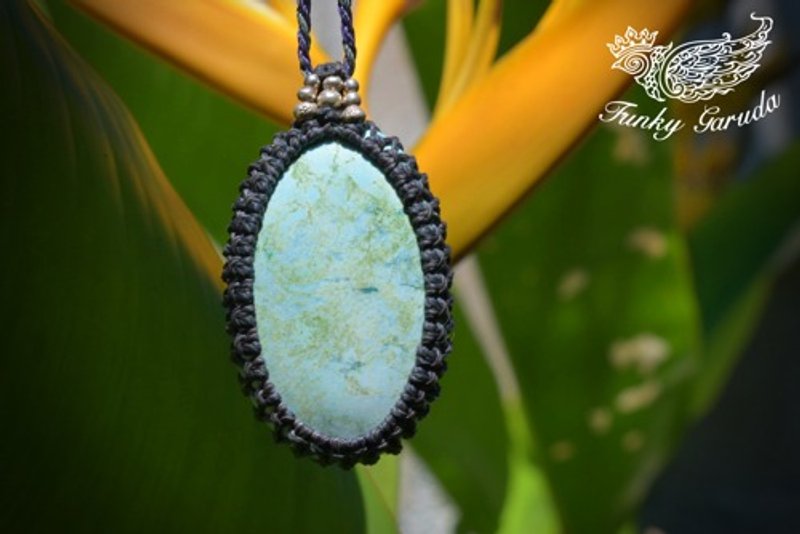 鲜活蓝调 ★ 天空蓝孔赛石 简约编织坠饰 crs002 - 项链 - 宝石 