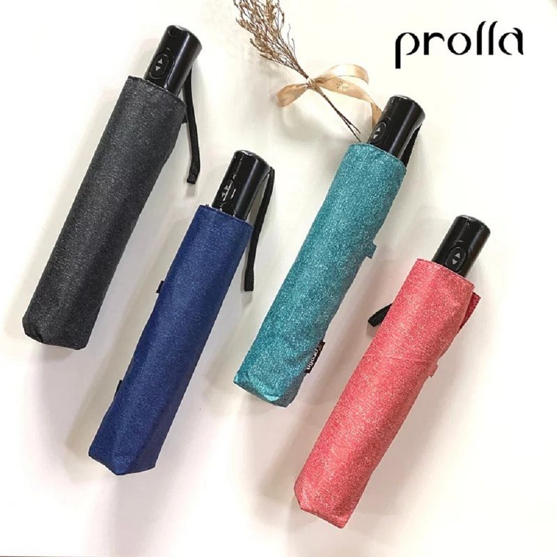 金属漆轻量大伞面牛仔纹自动折叠大伞|奈米超泼水|降温抗UV晴雨伞 - 雨伞/雨衣 - 防水材质 