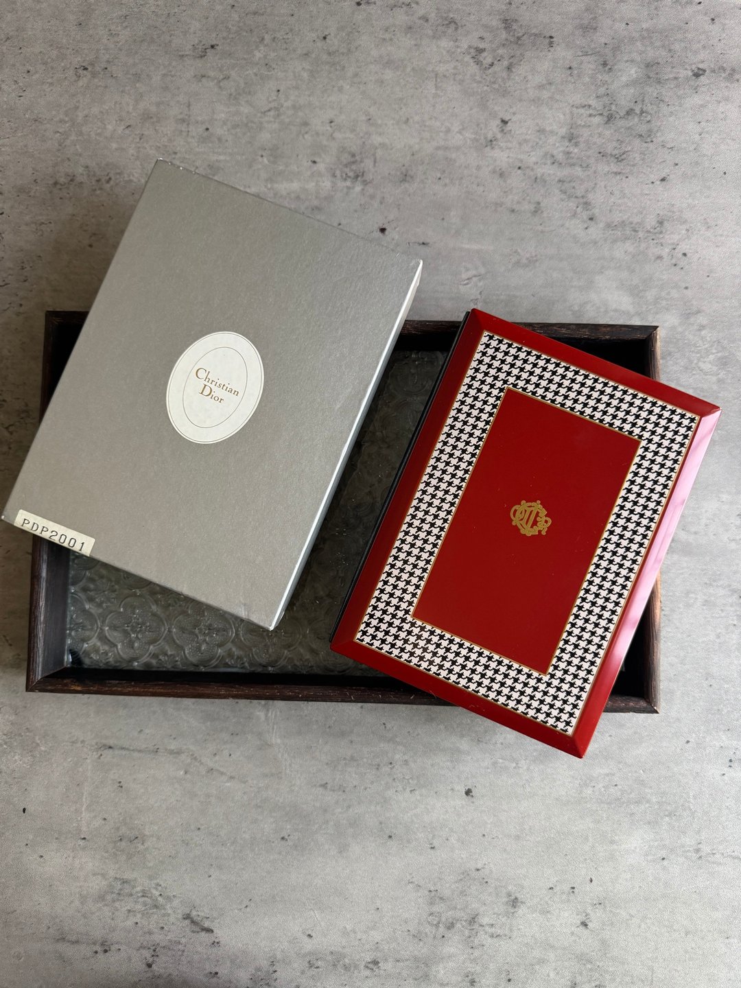 中古正品 Christian Dior 千鸟格 设计师记事簿 手帐 电话簿 罕有 - 笔记本/手帐 - 纸 红色