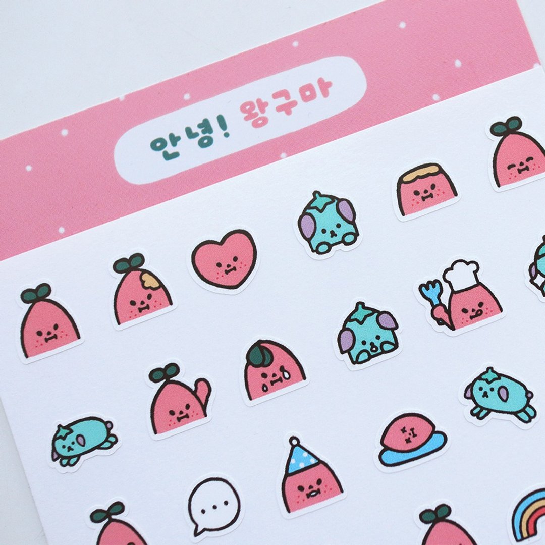 Hello! Wanggooma stickers - 贴纸 - 纸 粉红色
