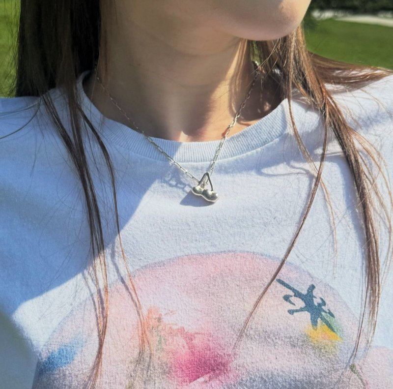 twins CHERRY necklace - 项链 - 银 