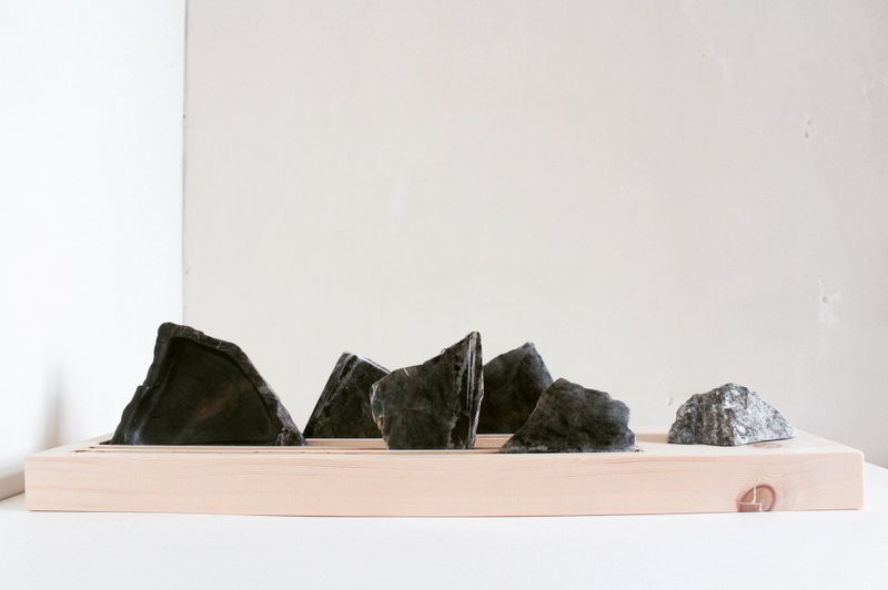 云岫－茶席席器 杯垫壶承 套装 天然石 手工雕凿 - 酒杯/酒器 - 石头 绿色