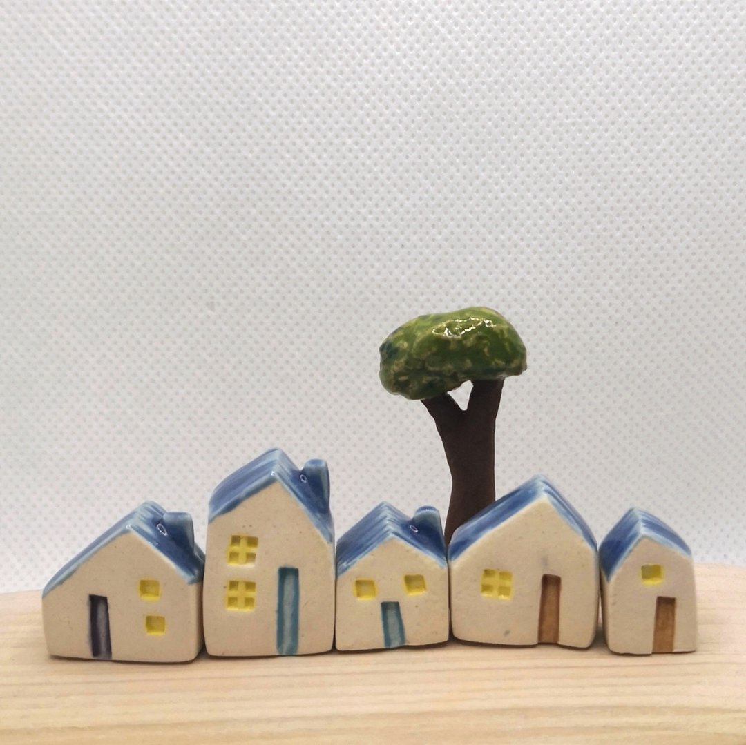 梦想小屋 - 陶土系列13 - 摆饰 - 陶 蓝色