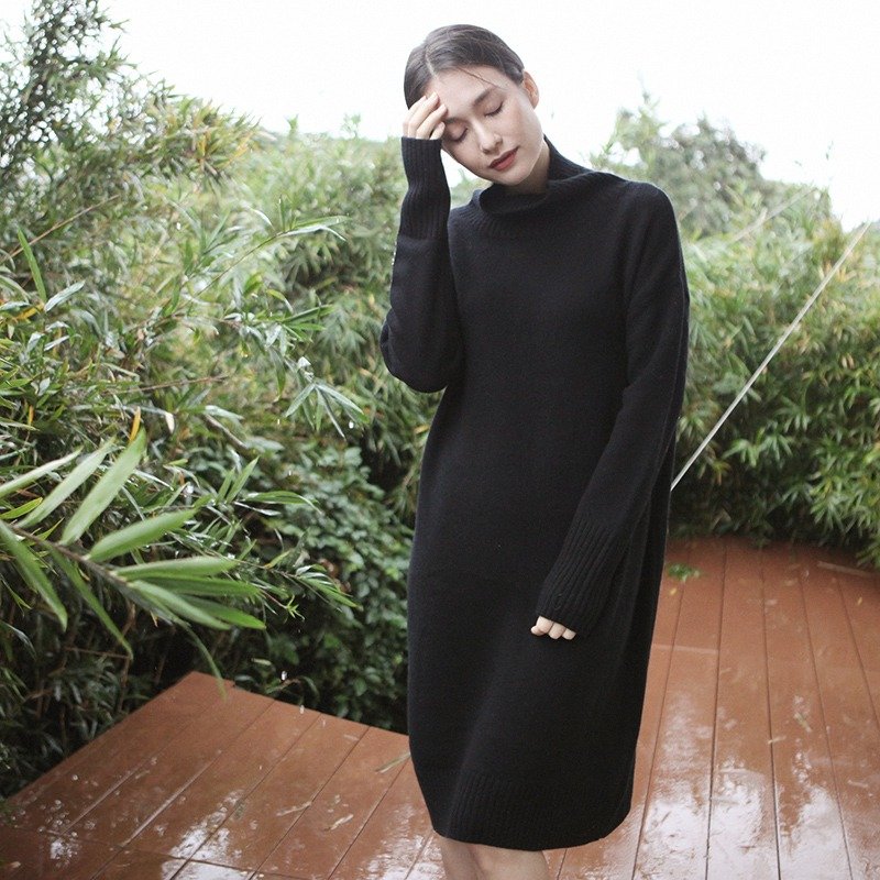 KOOW／Go Easy 百搭高领连衣裙 适合秋冬的羊毛羊绒亲肤针织裙 - 女装针织衫/毛衣 - 羊毛 