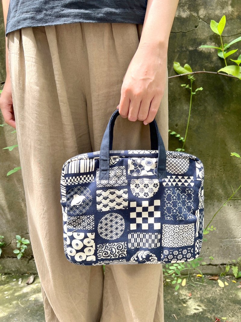 ipad包订制 铺棉收纳包 手提有内袋 可挑选花布订制 - 电脑包 - 棉．麻 多色