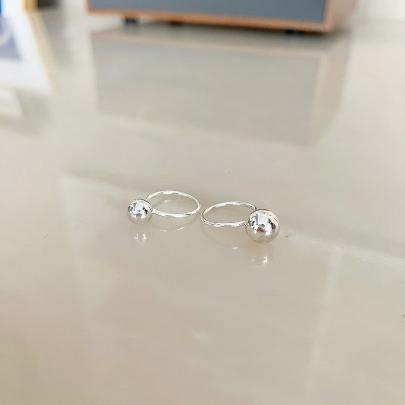 大小支点戒 /礼物定制 - 戒指 - 纯银 银色