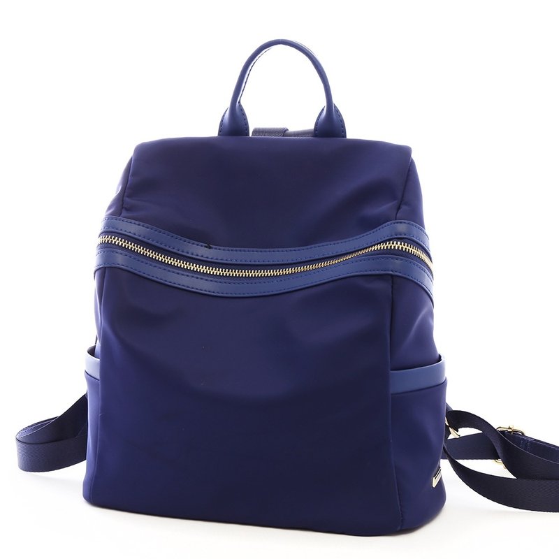简约尼龙后背包 靛宝蓝 - 后背包/双肩包 - 尼龙 蓝色