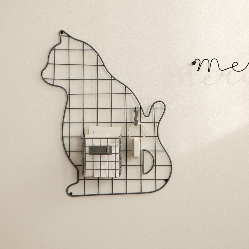 Dailylike 壁面网格吊挂架-03 猫咪,E2D47753 - 置物架/篮子 - 其他金属 黑色