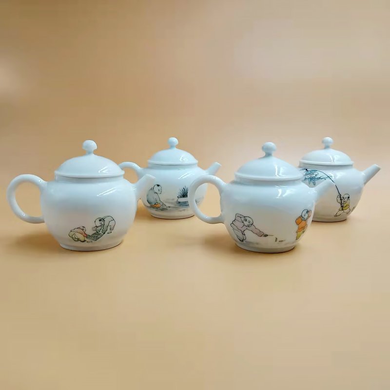 拾金 釉下五彩 丰收壶 - 茶具/茶杯 - 瓷 