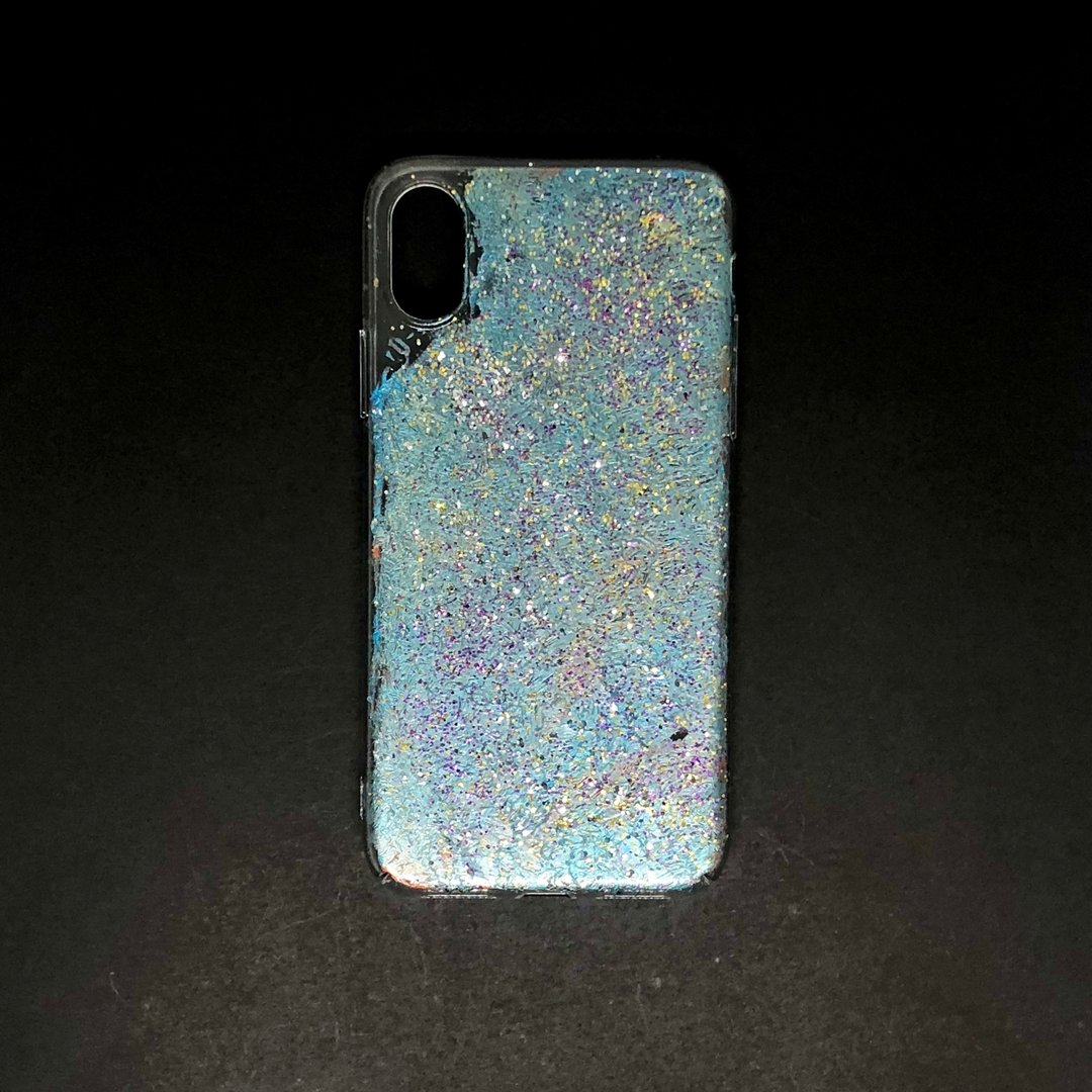 Acrylic 手绘抽象艺术手机壳 | iPhone X/XS |  MOMO - 其他 - 压克力 蓝色
