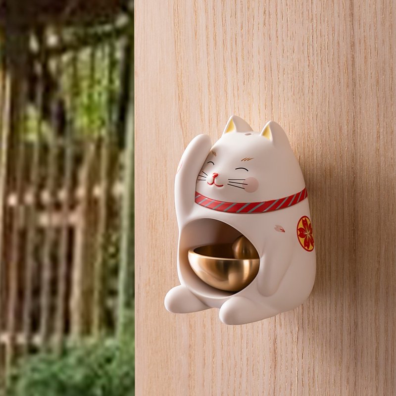 门铃 | 招财猫铃铛 |背嵌磁铁| 亦可作桌面摆件 - 墙贴/壁贴 - 铜/黄铜 