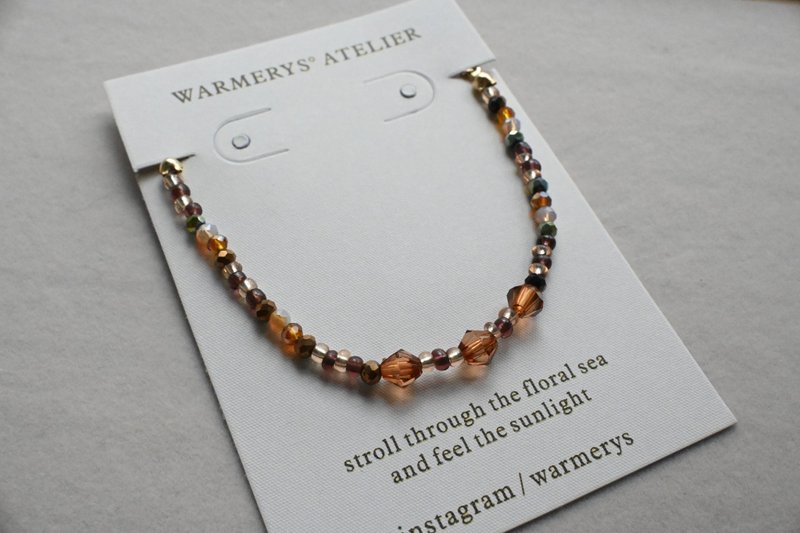 wooden cabin thin bracelet • 幼手链 气质 闺蜜 圣诞礼物 - 手链/手环 - 其他材质 咖啡色