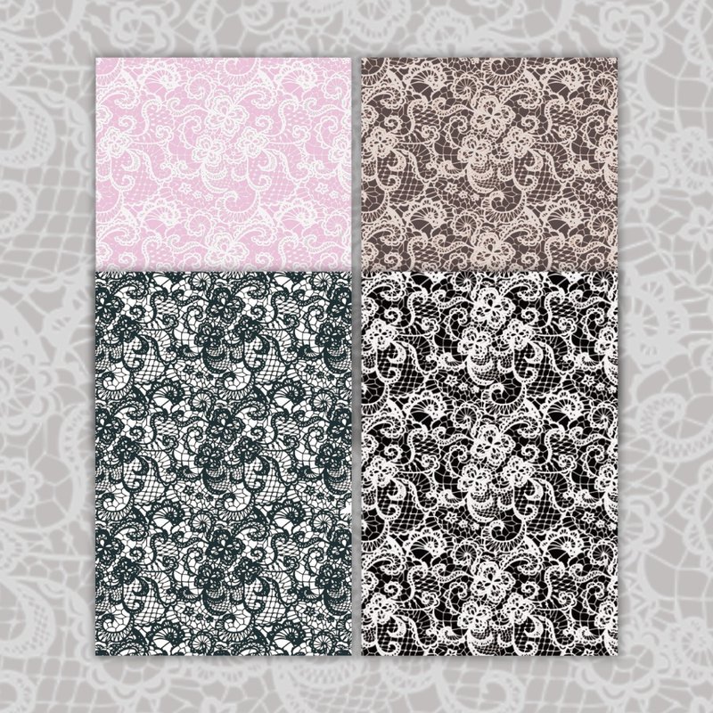 蕾丝便条纸。60*90 - 卡片/明信片 - 纸 