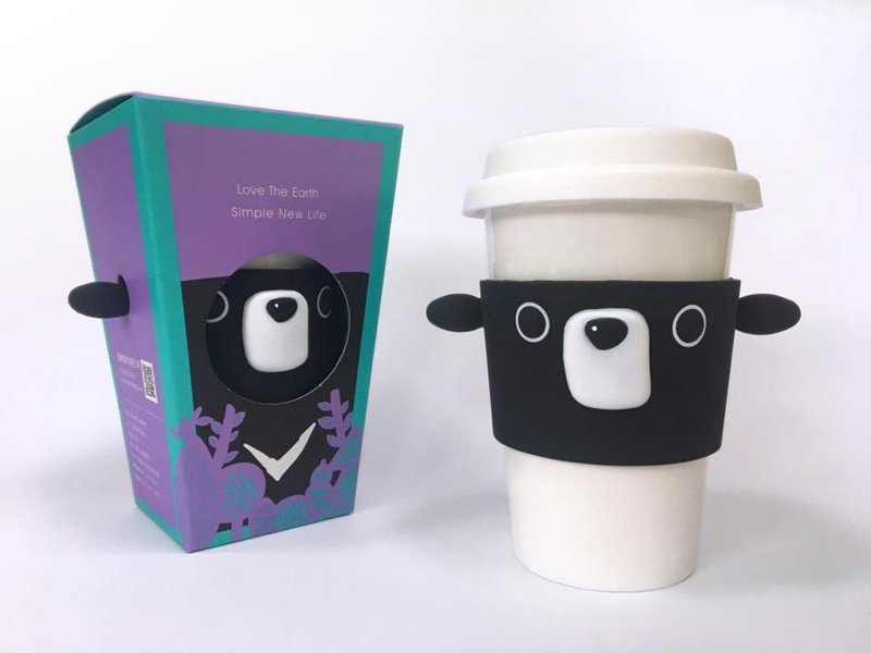 Taiwanimal 湾A麻吉  · 鈎鈎熊 · 杯套陶瓷杯组 - 咖啡杯/马克杯 - 瓷 多色