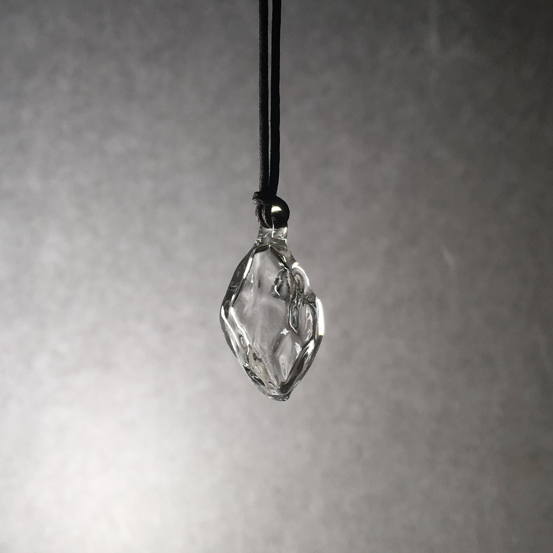 L size-Ice-No spill Aroma pendant String - 项链 - 玻璃 透明