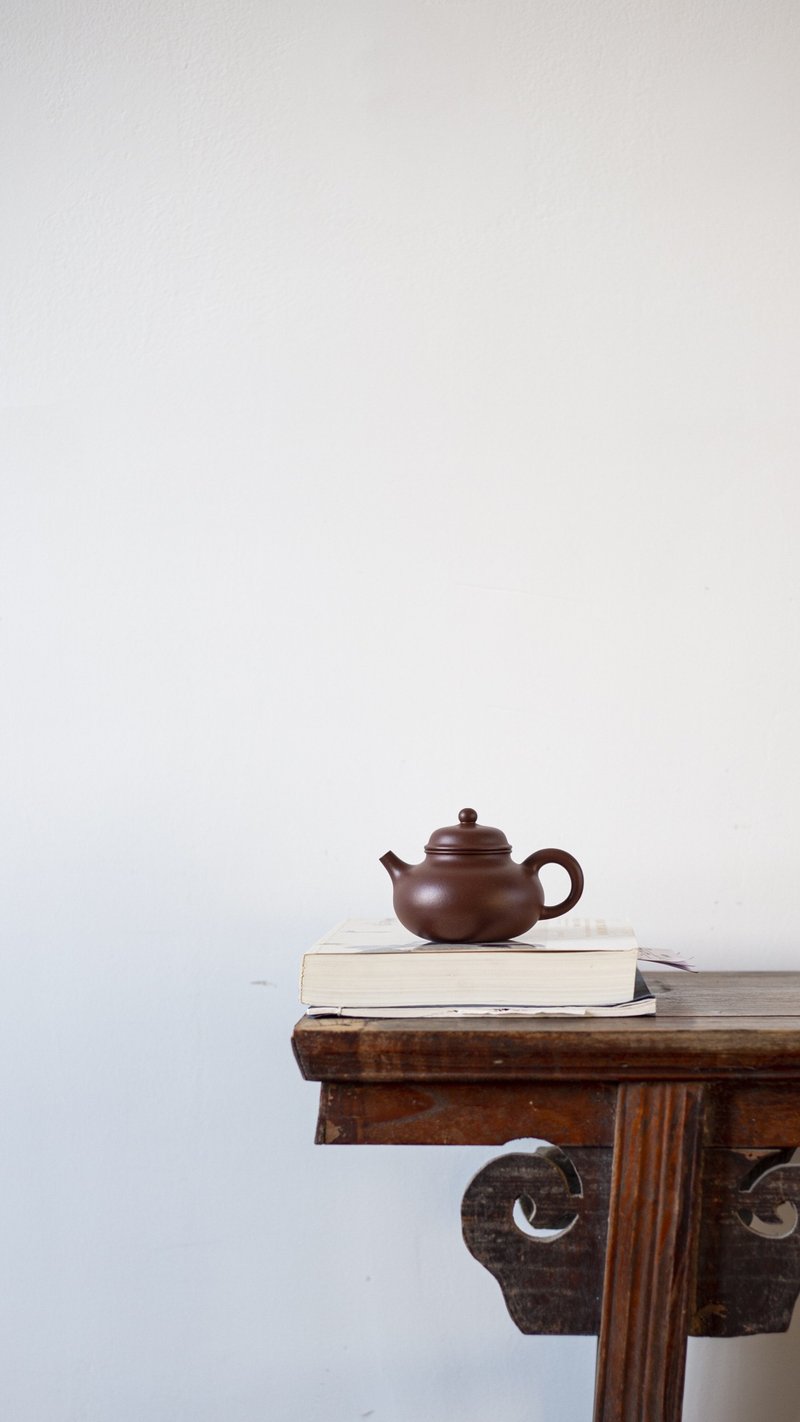 送礼紫砂壶茶壶容天 全手工 260cc 原矿陈腐老紫泥 泥色油润 砂感 - 茶具/茶杯 - 陶 灰色