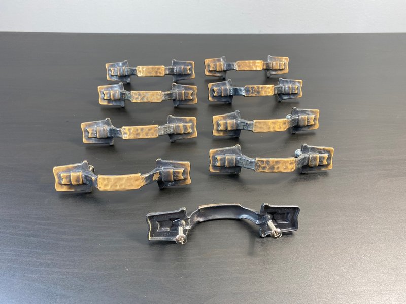 复古抽屉旋钮 9 件组 缝纫盒旋钮 梳妆台金属家具把手 - 其他 - 其他金属 黑色