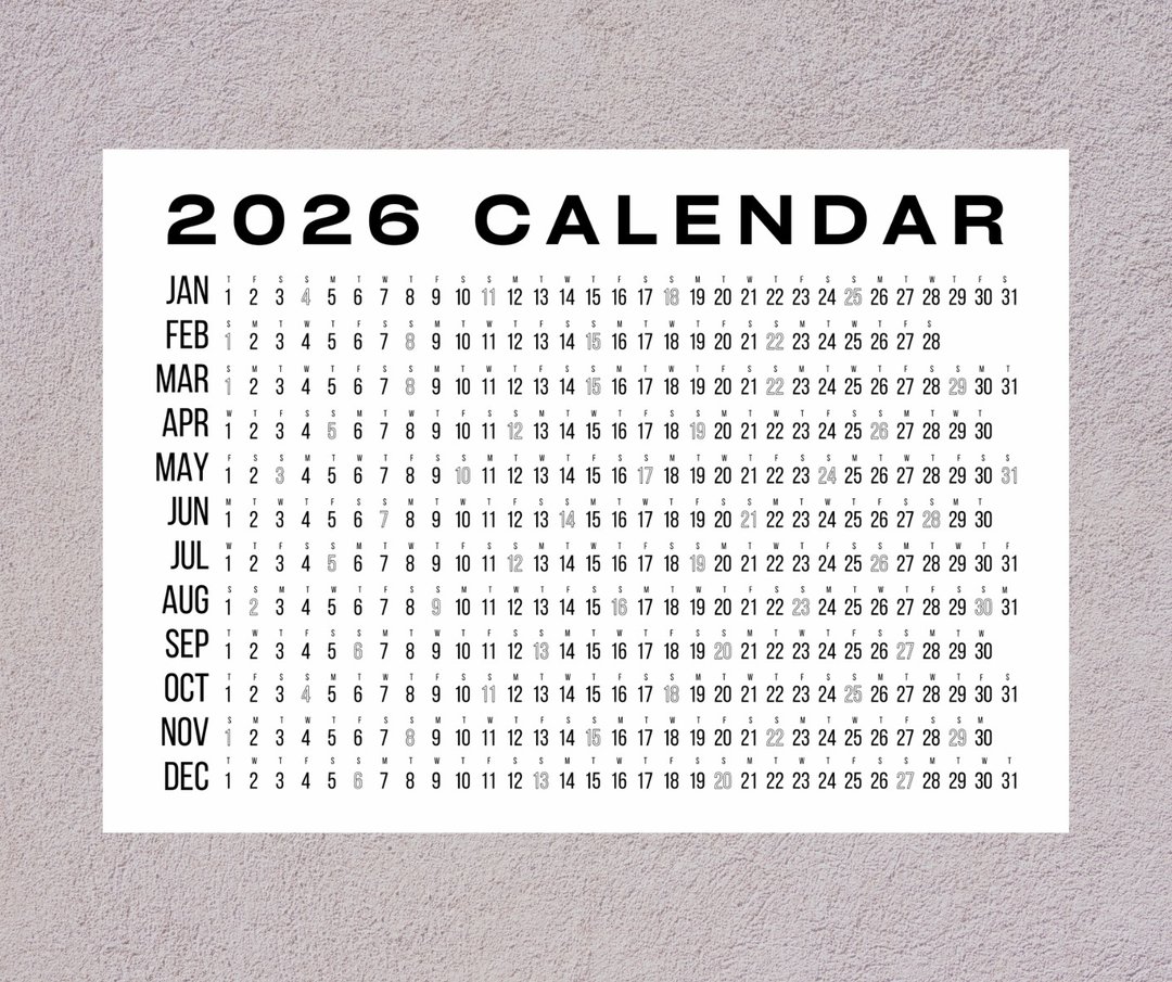 Timeless V.1 可打印月历 2026 - 电子手帐及素材 - 其他材质 