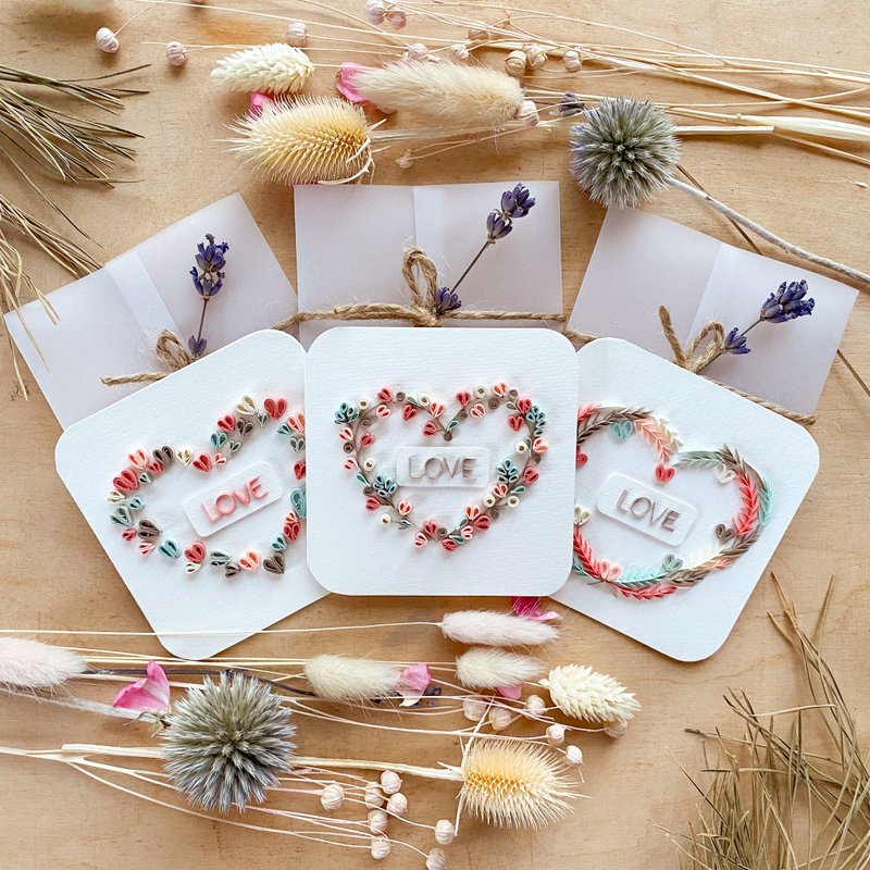 贺卡 - 爱心卡片 - 爱心卡片套组 - 卡片/明信片 - 纸 多色