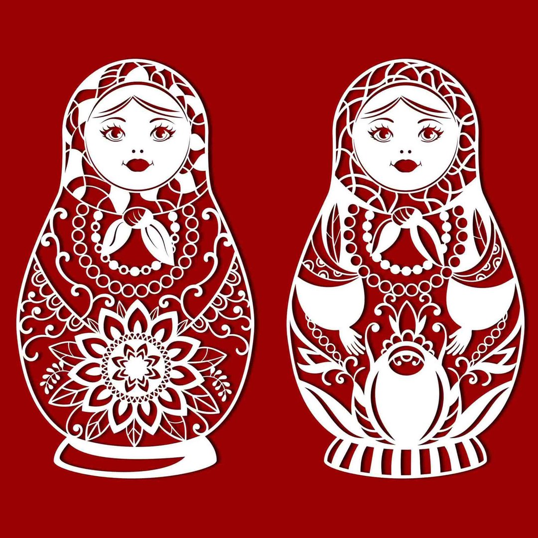 Matryoshka svg, matryoshka template, matryoshka eps, matryoshka png, Cricut, SVG - 图文模板设计 - 其他材质 