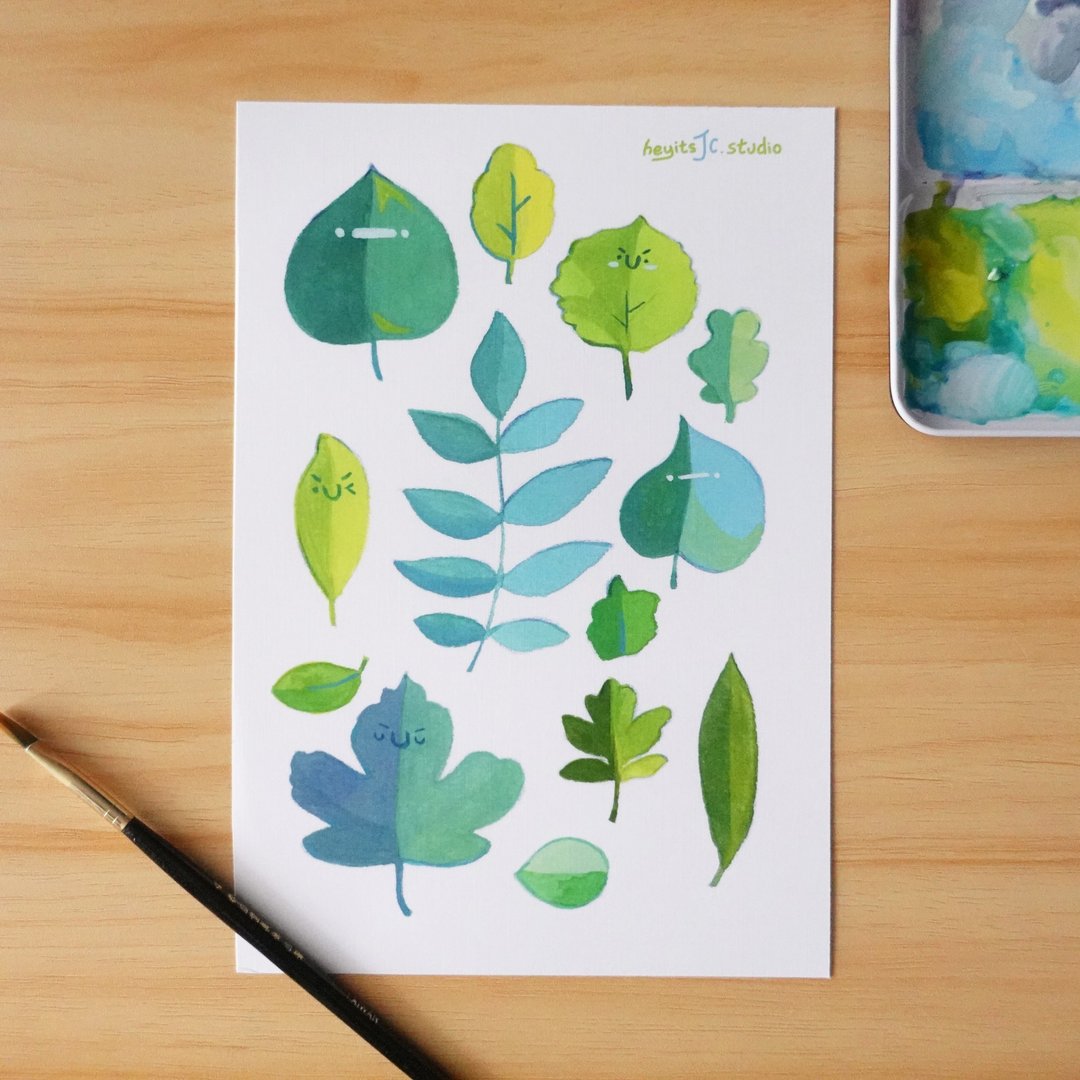 【插画卡片】植物好朋友 - 卡片/明信片 - 纸 绿色