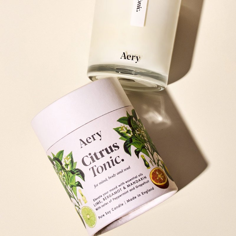 橘子汽水香氛蜡烛 - 蜡烛/烛台 - 蜡 白色