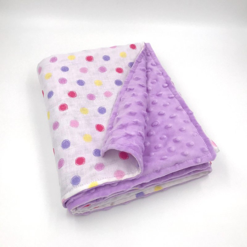 几何涂鸦-豆豆被 - 满月礼盒 - 棉．麻 紫色