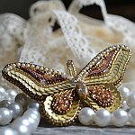 设计师品牌 - Brooches Embroidered