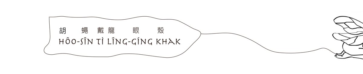胡蝇戴龙眼壳 Hôo-sîn tì lîng-gíng khak
