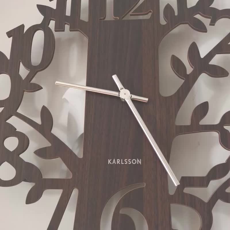 Karlsson, Wall clock woodpecker MDF brown (Pendulum) 啄木 - 时钟/闹钟 - 木头 咖啡色
