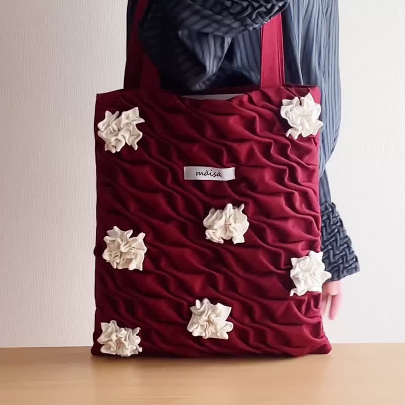Smocking 托特包 10 - 手提包/手提袋 - 棉．麻 红色