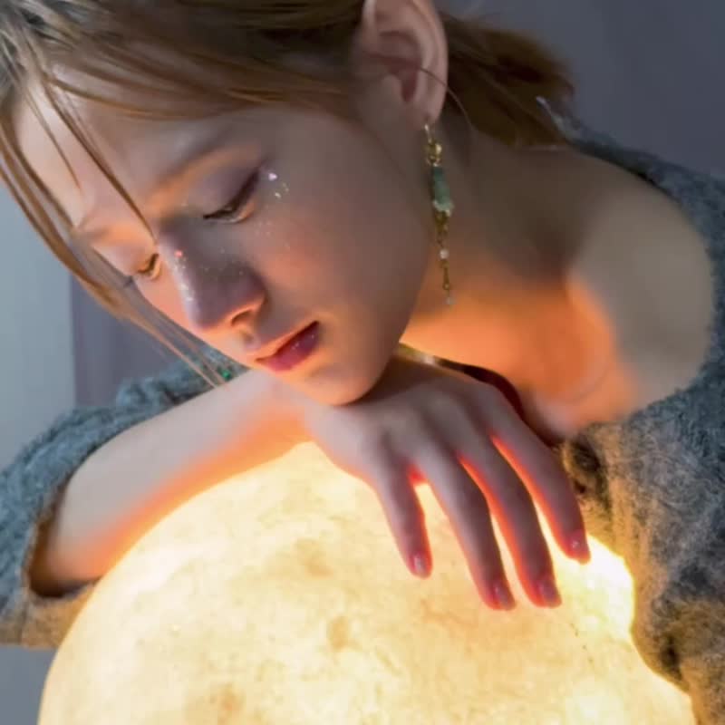 Lapis | Verdant Pine * 绿色 松果 耳环 耳骨夹 - 耳环/耳夹 - 铜/黄铜 绿色