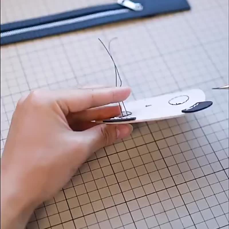 迷你口红链条包真牛皮零钱包斜挎小包女手工缝包包DIY材料自制作 - 零钱包 - 真皮 白色
