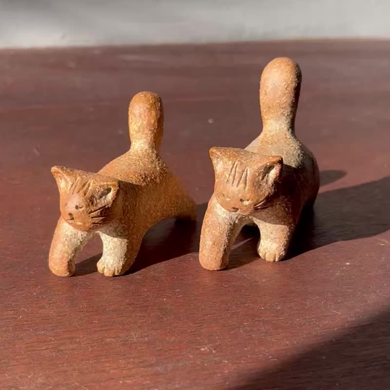 徐徐前进⋯杂杂花猫 / 陶 - 摆饰 - 陶 橘色