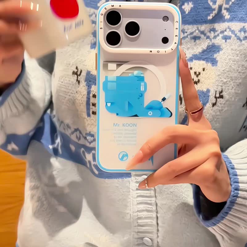 【隐藏式磁吸】Mr.Koon 铝合金按键全磨砂防摔防刮iPhone17p - 手机壳/手机套 - 塑料 白色