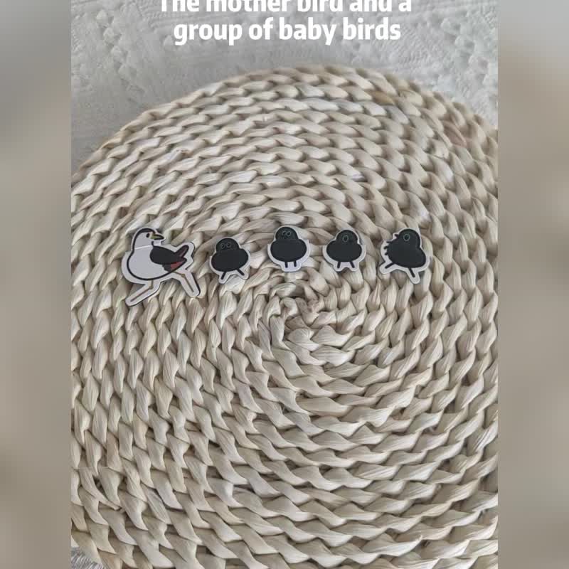 磁性鸟类收藏书签鸟类 礼物学生必备的小鸟主题礼物 - 书签 - 纸 黑色