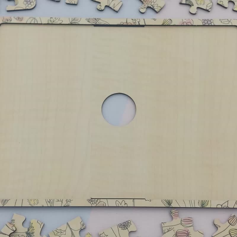 【定制化礼盒】木质拼图礼盒 定制化拼图 圣诞礼物 文创 特色礼物 - 木工/竹艺/纸艺 - 木头 咖啡色