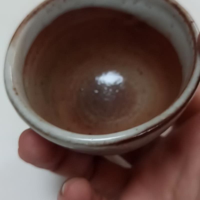 志野釉猪口杯瓦斯窑还原烧 - 茶具/茶杯 - 陶 多色