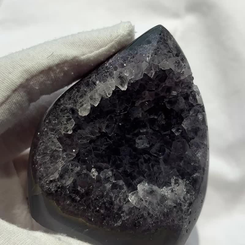 乌拉圭 紫水晶 紫晶桃 彩晶簇 水晶簇 水晶原矿 摆设 原石 crysta - 摆饰 - 水晶 紫色