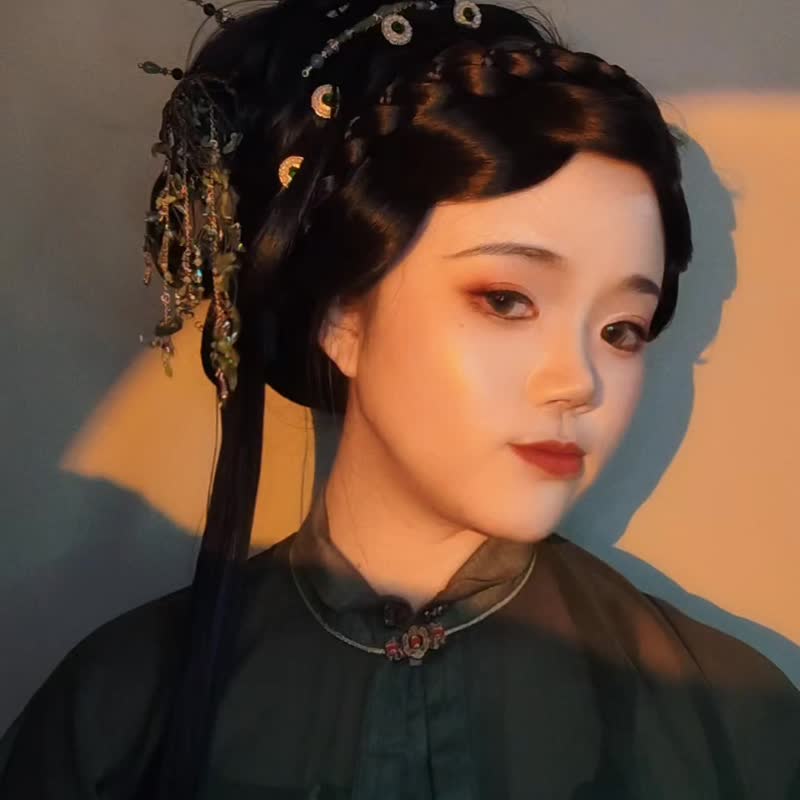 古风新柳步摇 | 和风热缩花发簪 - 其他 - 其他材质 绿色