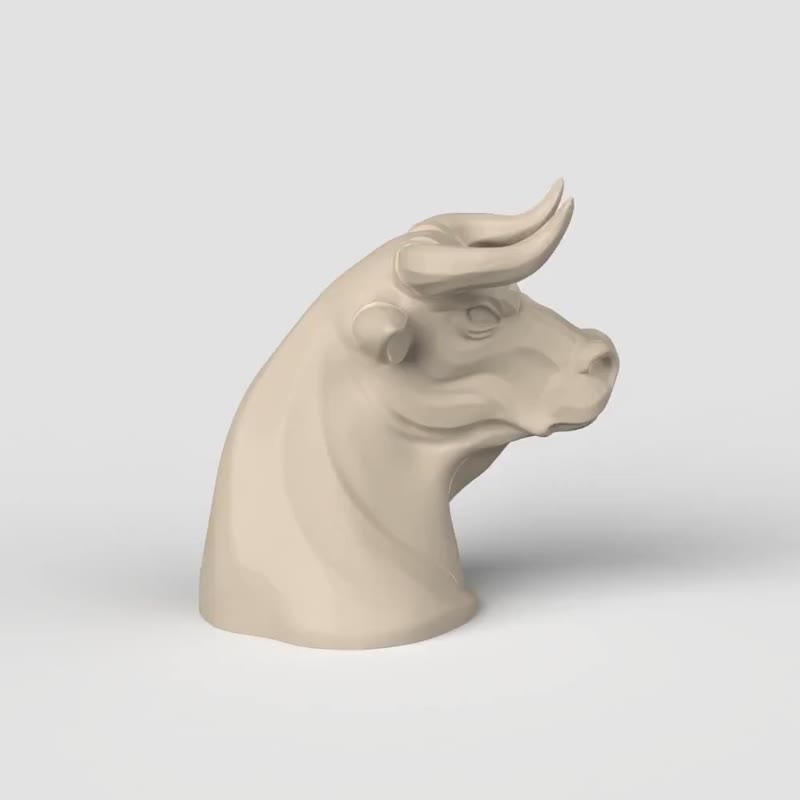 3D模型STL CNC Router文件 3d打印牛头 - 其他数码设计 - 其他材质 