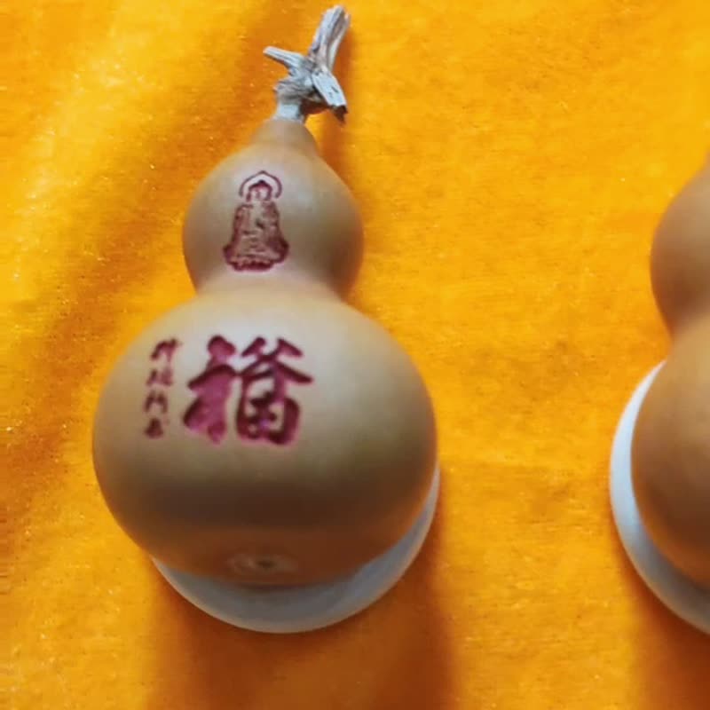 葫芦六福书法-少林寺佛家书画家释延新大师送贵人 - 项链 - 植物．花 