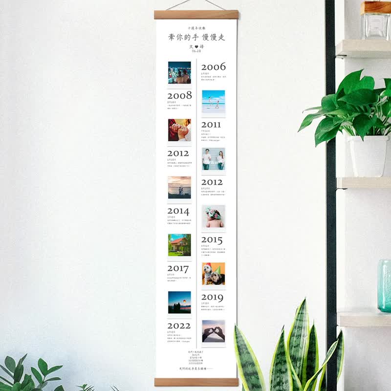 订制我们的时间轴 用照片文字记录恋爱长跑 情人节礼物 周年纪念 - 海报/装饰画/版画 - 纸 蓝色