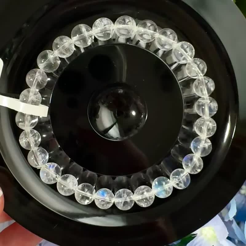 收藏玻璃透马岛彩虹蓝月光幻彩色 6.3-6.8mm11.4g 人缘桃花提升魅 - 手链/手环 - 水晶 多色