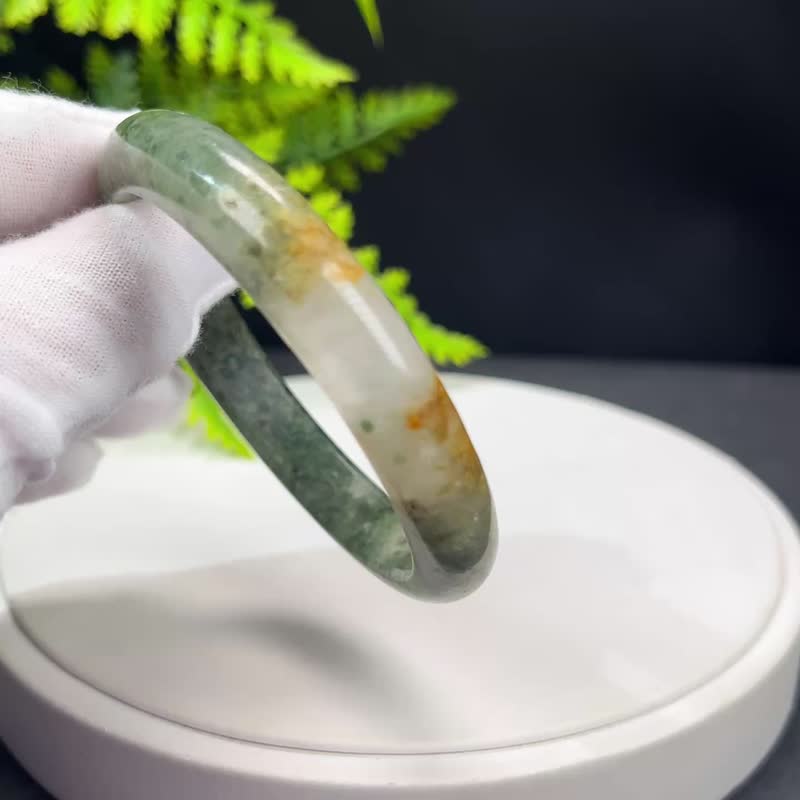 精美 绿色幻影幽灵水晶手镯 55MM 透感异象绿色石英手环 招财聚福 - 手链/手环 - 水晶 绿色