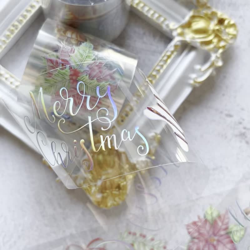 新版圣诞之约 - 雷射银PET胶带 4cm*5M - 纸胶带 - 塑料 银色