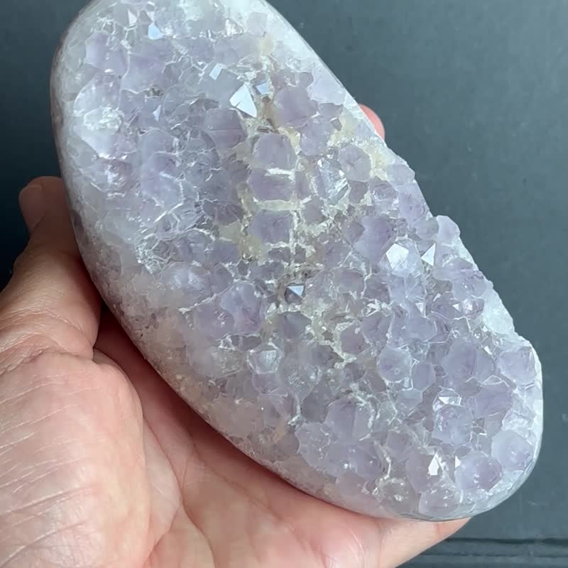 *双层结晶 + 双倍好运*方解石共生* 天然巴西紫水晶 Amethyst - 摆饰 - 水晶 紫色