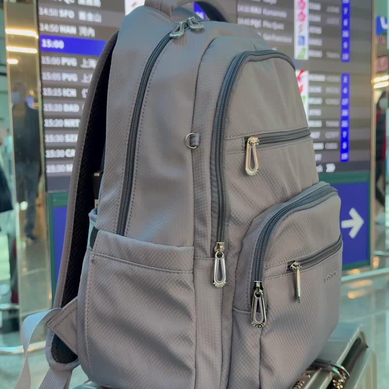 缇花尼龙系列 光影几何 机能双肩后背包 多色可选 BNE25115 蓝紫 - 后背包/双肩包 - 尼龙 蓝色