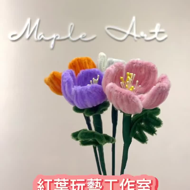 手工康乃馨花束/母亲节/毛根花 - 干燥花/捧花 - 其他人造纤维 