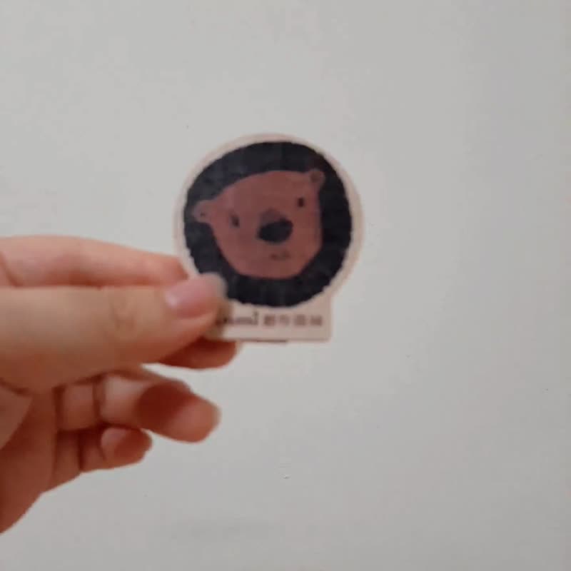 木质多功能小夹 森林小象 客制化礼物 木夹 夹子 相片夹 便条夹 - 文件夹/资料夹 - 木头 蓝色